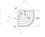 Sprchová vanička Ronda - Vanička Ronda 80x80 PU A204001120