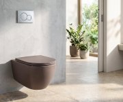 Isvea Infinity Závěsná Wc Mísa, Rimless, 36,5x53cm, Taupe