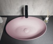 Sapho Formigo Betonové Umyvadlo Na Desku, 60x40cm, Růžová Mat