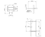 Sapho Puno Podstavec Pod Kulatá Umyvadla 375x830x448xmm, Zlato Mat