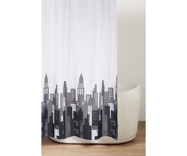 Aqualine Sprchový Závěs 180x200cm, Polyester, Město