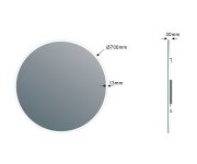 Sapho Viso Kulaté Zrcadlo S Led Osvětlením ø 70cm