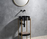Sapho Aurum Nerezové Umyvadlo Na Desku, Průměr 38cm, Včetně Výpusti, Gun Metal