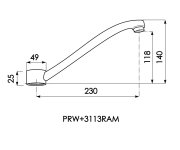 Výtokové Ramínko K Baterii Prw 3113 - Bílé PRW+3113RAM