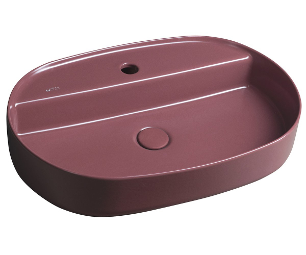 Isvea Infinity Oval Keramické Umyvadlo Na Desku, 60x40cm, Maroon Red