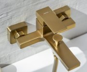 Sapho Cubemix Nástěnná Vanová Baterie, Zlato Mat