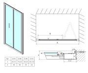 Polysan Easy Sprchové Dveře Skládací 700mm, čiré Sklo