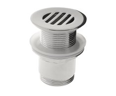 Sapho Umyvadlová Výpust 5/4“, Neuzavíratelná, Design Zátka, 25-50mm, Chrom