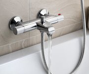 Aqualine Action Nástěnná Vanová Termostatická Baterie, Chrom