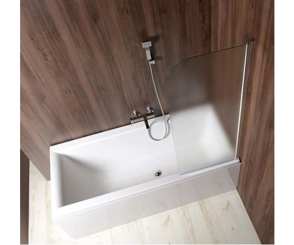 Aqualine Vilma Vanová Zástěna 600x1400mm, Chrom, Pravá, Sklo Matné