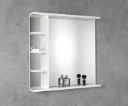 Aqualine Korin Strip Zrcadlo S Led Osvětlením A Policemi 80x70x12cm