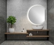 Sapho Dara Cut Zrcadlo S Led Podsvícením 20w, ø 100x90cm, Topná Fólie