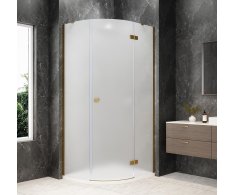 Polysan Globe Gold Matt čtvrtkruhový Sprchový Kout 900x800mm, Matné Sklo, Pravé