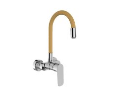 Dakota, Dřezová Stěnová Baterie S Flexi Béžovým Ramínkem, Rozteč 100mm