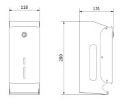 Nofer Zásobník Na 2 Role Toaletního Papíru 118x280x131mm, Nerez Lesk