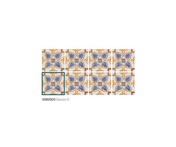 Retro dlažba Elios Terre Etrusche Decor C 20,3x20,3