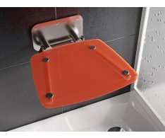 Sprchové sedátko Ovo B II - Sedátko Ovo B II, nerez/orange