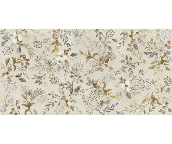 Květinová dlažba Del Conca Deco Studio Wildflowers 60x120 Rett.
