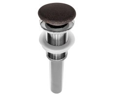 Sapho Umyvadlová Výpust 5/4", Click-clack, Betonová Zátka, černý Granit