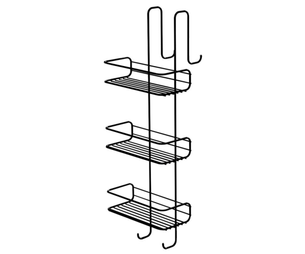 Gedy Chrom Line Polička Do Sprchy Závěsná, 240x680x220mm, černá Mat