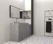 Dlažba jako terrazzo APE Carmen Trendy Black 20x20