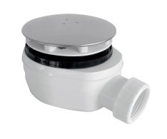 Gelco Vaničkový Sifon, Průměr 90mm, Dn40, Nízký, Krytka Nerez Lesk