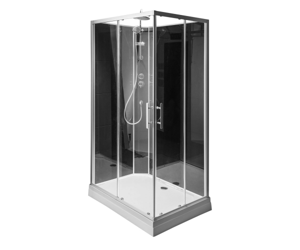 Aqualine Granvik Obdélníkový Sprchový Box 800x1200x2180mm, čiré Sklo