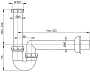 Sifon Trubkový S Převlečnou Maticí 6/4" ALC-A80-DN40