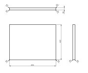 Sapho Woody Deska 606x28x463mm, Masiv Přírodní Dub