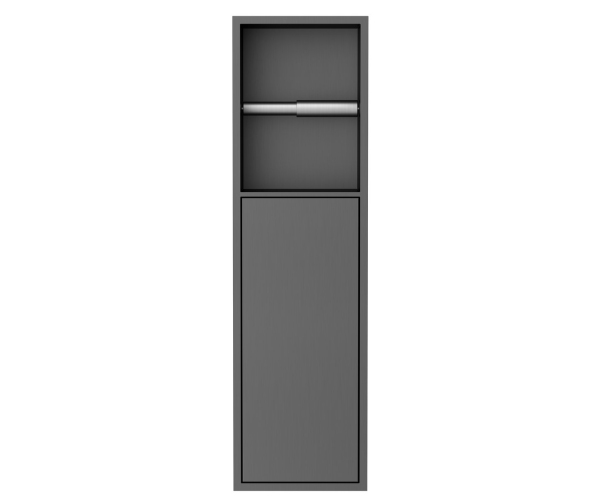 Sapho Denbo Zapuštěný Držák Toaletního Papíru Do Obkladu, 600x170 Mm, Nerez, Gun Metal