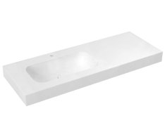 Sapho Emico Umyvadlo, Rockstone, 140x50cm, Límec L, Levé, Bílá Mat