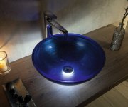 Sapho Murano Blu Skleněné Umyvadlo Na Desku, Průměr 40cm, Modrá