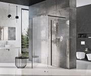 Sprchový kout Walk-In model Corner - Walk-In Corner Set 120x90, černá+transparent GW1CG730SZ1