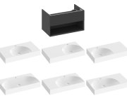 SD Lite 80 skříňka pod umyvadlo - SD Lite 80 skříňka pod umyvadlo černá matná X000001862