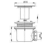 Sifon Vaničkový S Nerezovou Mřížkou - Pr.90mm ALC-A48
