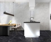 Dlažba jako mramor Brennero Istinkto Black 60x120 Lapp. Rett - černá