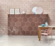 Dlažba jako beton CIR Materia Prima Jewel Esagona 24x27,7 - vínová