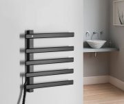 Sapho Elcor Elektrický Sušák Ručníků 480x520x50 Mm, 63 W, černá Mat