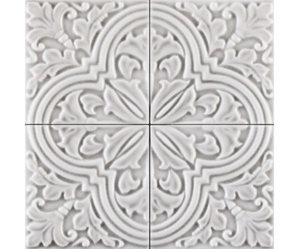 Retro dekor Grazia Formelle Algarve Argento 13x13 - šedá