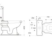 Kerasan Retro Wc Kombi Mísa 38,5x72cm, Zadní Odpad, Bílá