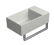 Gsi Kube X Keramické Umývátko 40x23cm, Bez Otvoru, Pravé/levé, Cenere Mat