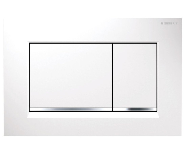 Geberit Sigma30 Ovládací Tlačítko, Bílá Lesk/chrom