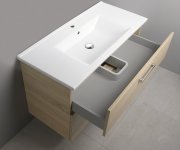 Aqualine Vega Umyvadlová Skříňka 97x60x43,8cm, 2x Zásuvka, Dub Platin