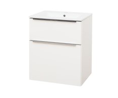 Mereo Mailo, Koupelnová Skříňka S Keramickým Umyvadlem 61 Cm, Bílá, Elox Al Madlo