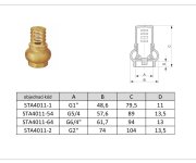 06240-64 - Sací Koš 6/4" Pn16, Mosazný STA4011-64