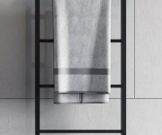 Sapho Ska Nástěnný Sušák Ručníků S Policí 454x1184x252mm, černá Mat