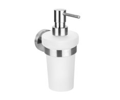 Sapho X-steel Dávkovač Mýdla 230ml, Mléčné Sklo, Nerez Mat