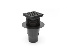 827sn-kv Spodní D110 S Límcem, Suchá Klapka, Nerezová Mřížka 150x150mm