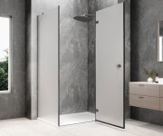 Polysan Globe Gun Metal Obdélníkový Sprchový Kout 1000x900mm, Matné Sklo, Pravé