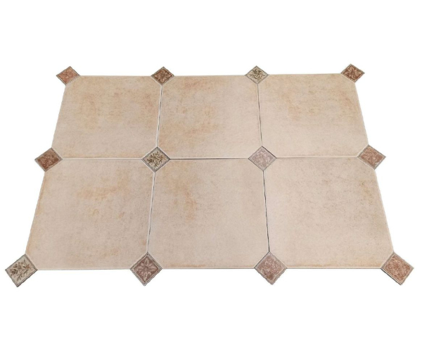 Dlažba jako cihla Borja RusNatCer Sapporo Ocre Rombo 44,7x44,7 - béžová (skladem)